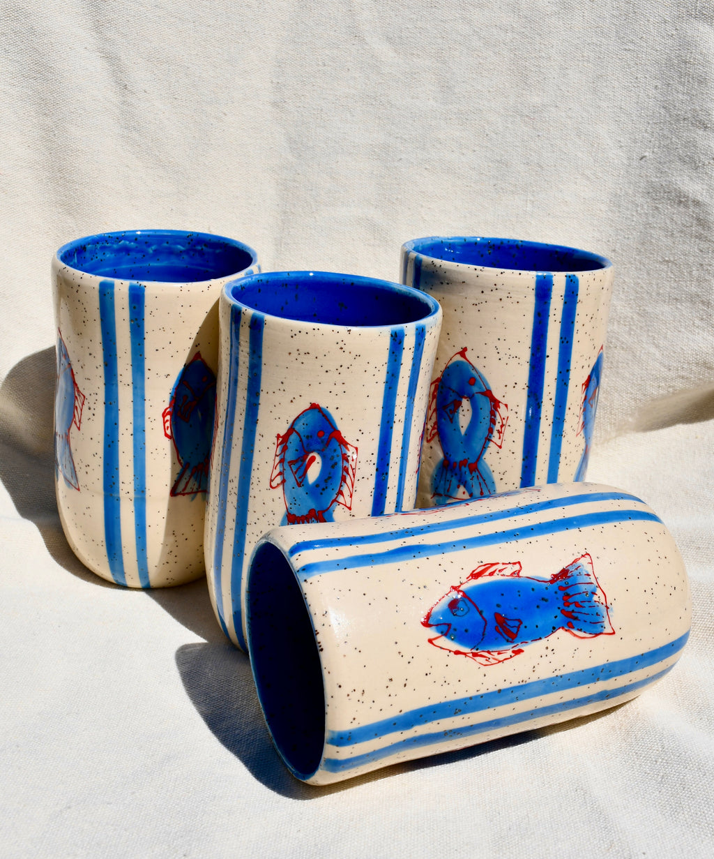 Blue Fish Tumbler