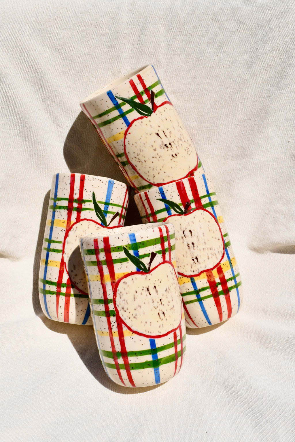 Plaid Apple Tumbler