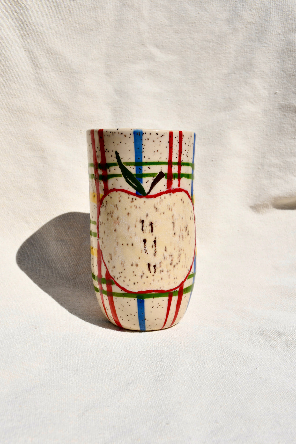 Plaid Apple Tumbler