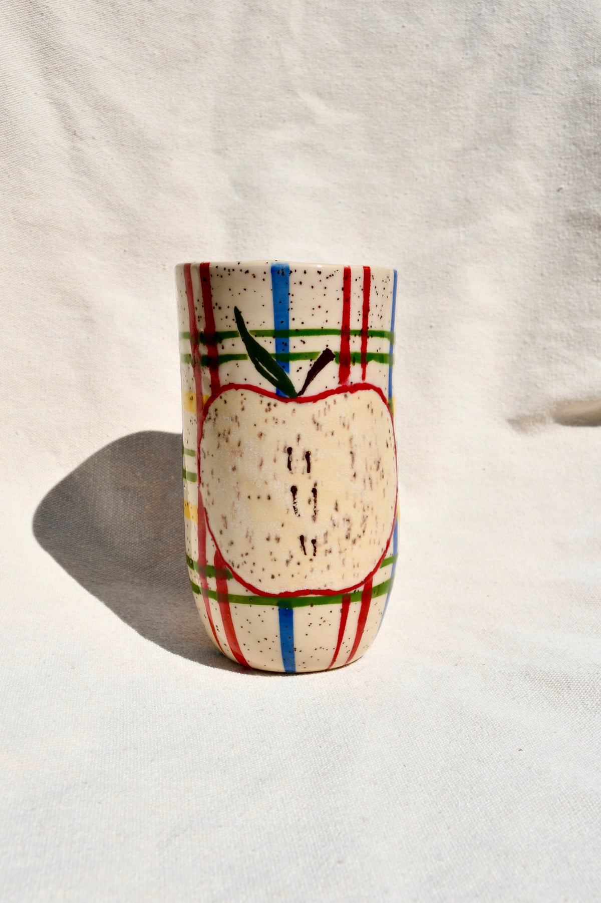 Plaid Apple Tumbler