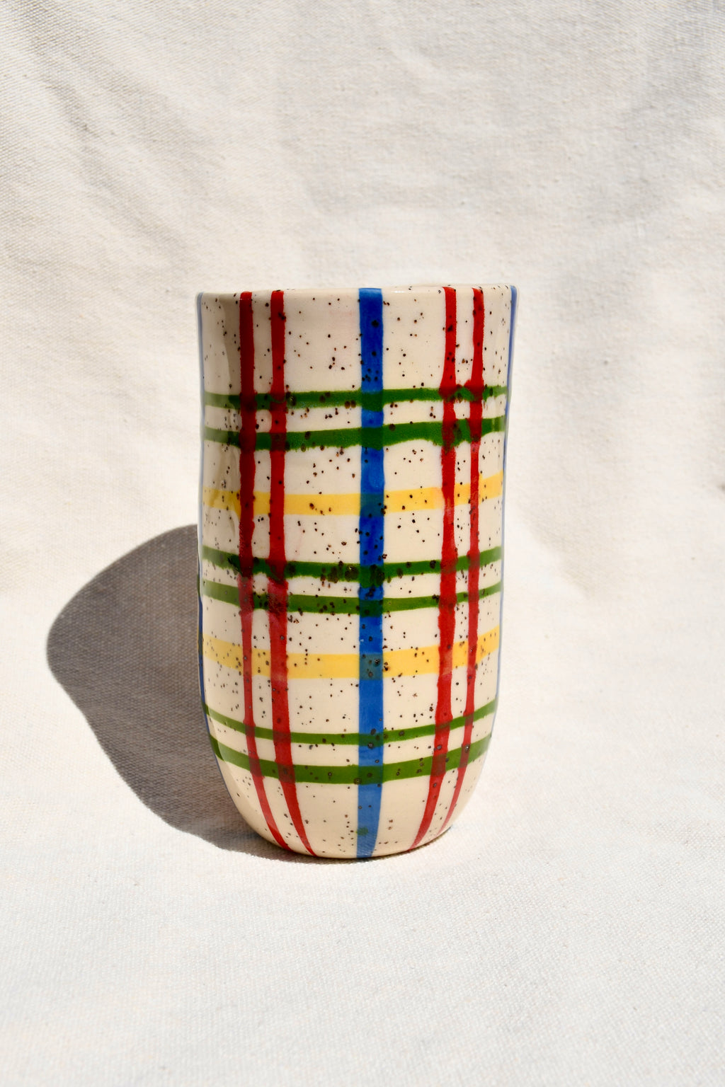 Plaid Apple Tumbler