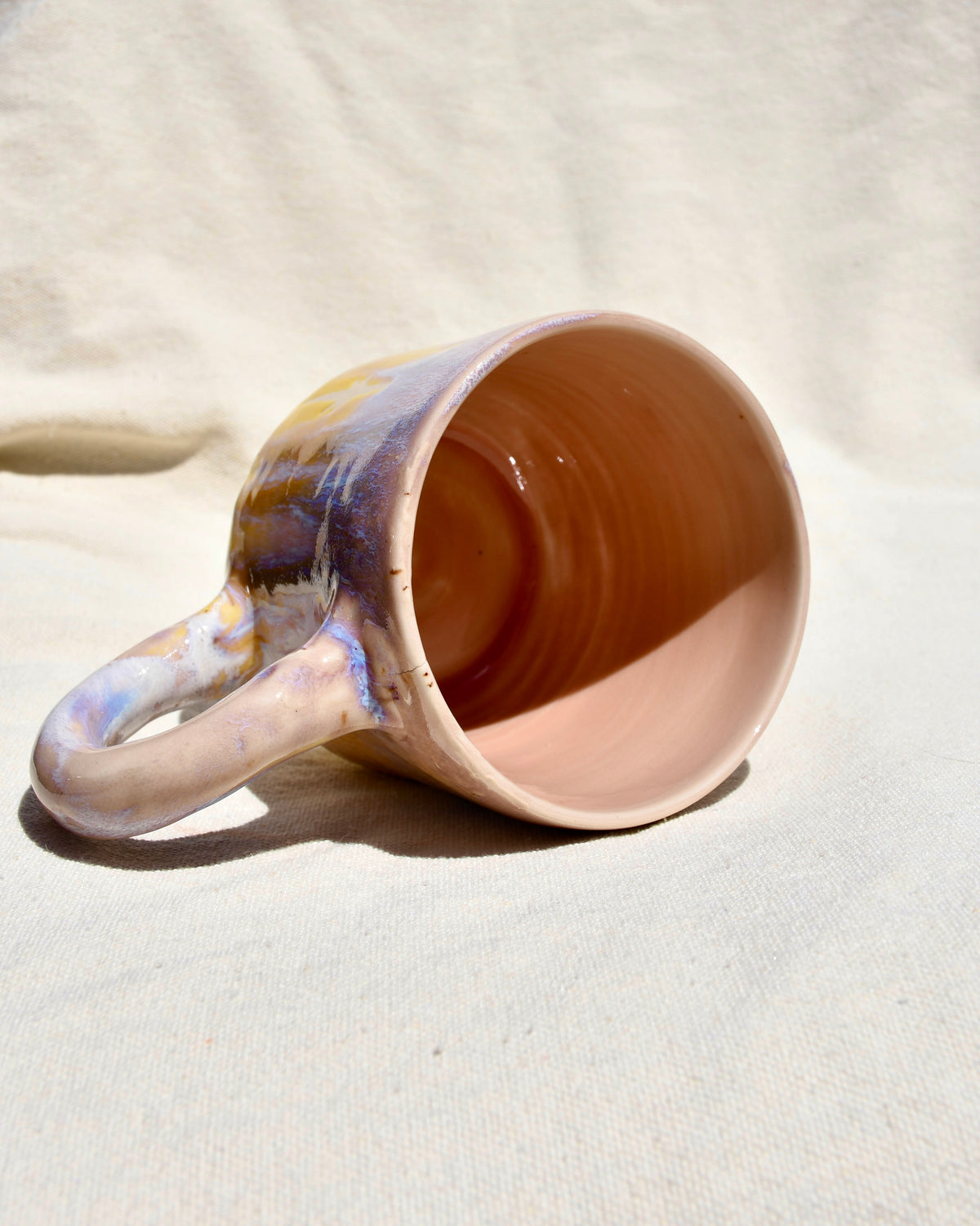 Pink, Yellow Drippy Mug