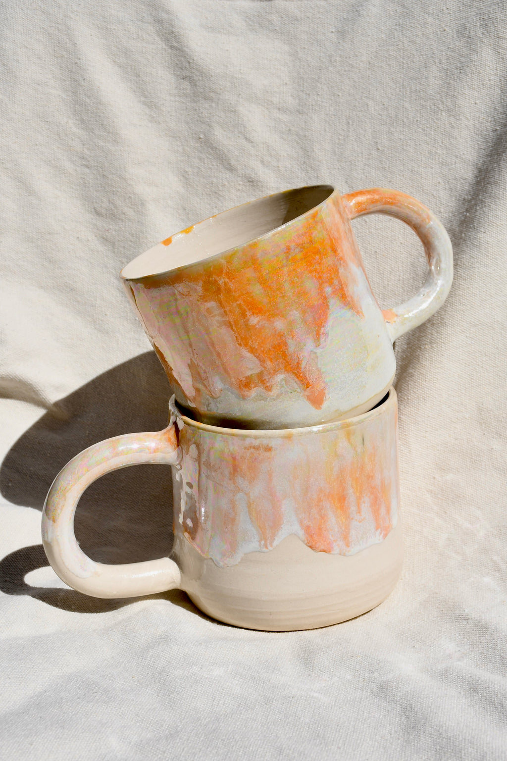 Peach Drippy Mug