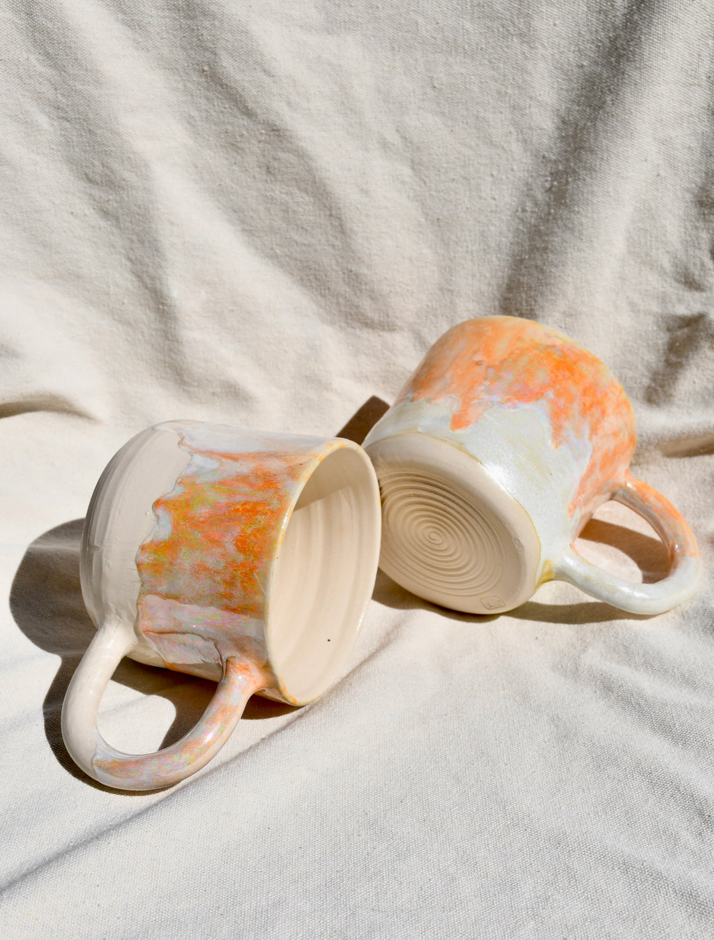 Peach Drippy Mug