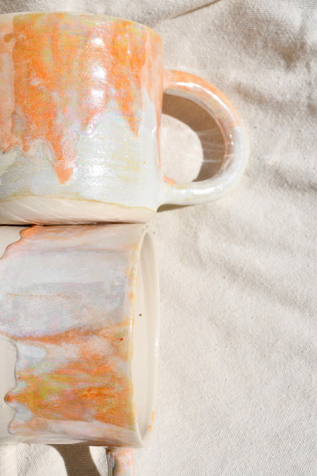 Peach Drippy Mug