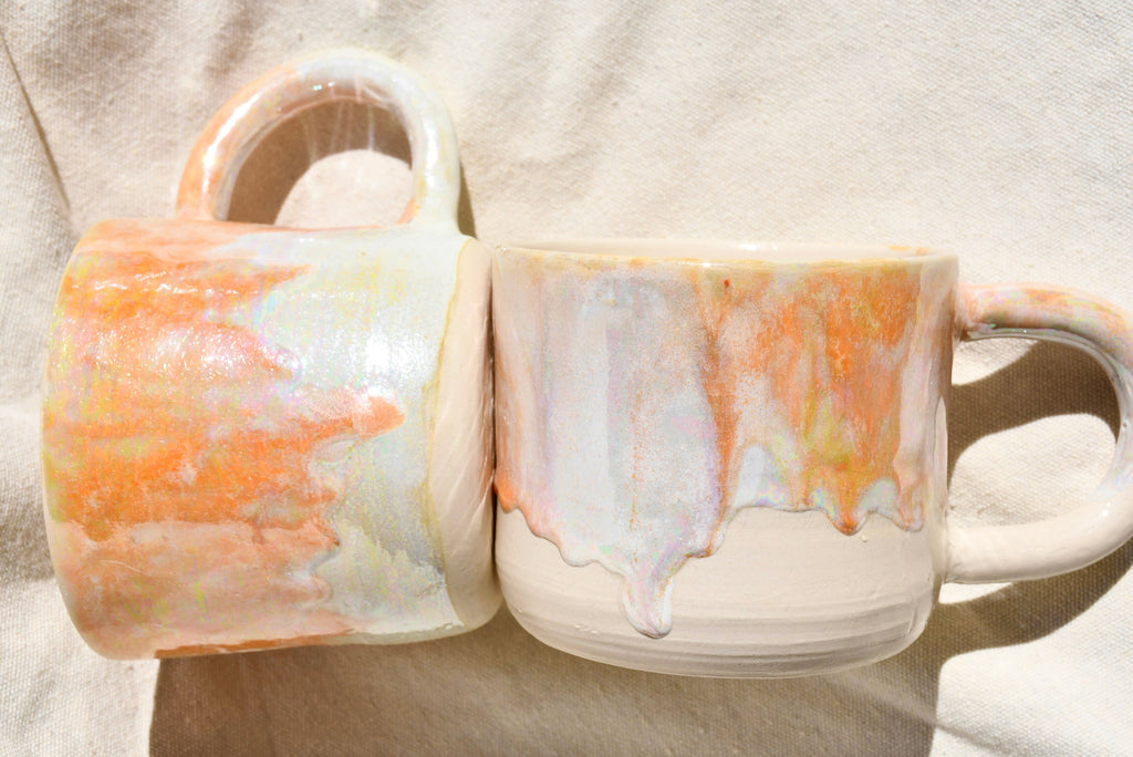 Peach Drippy Mug